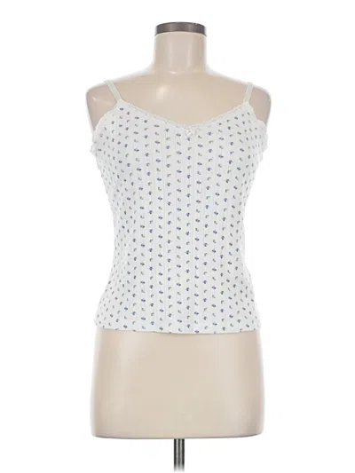 Pre-owned Gap Body Sleeveless Top White Sweetheart Neckline Tops
