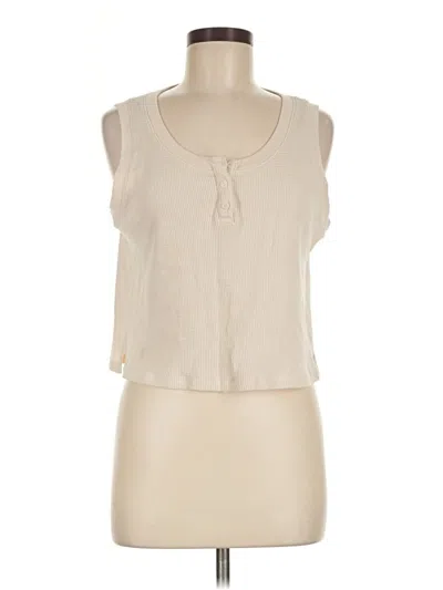 Pre-owned Gap Body Sleeveless T-shirt In Ivory