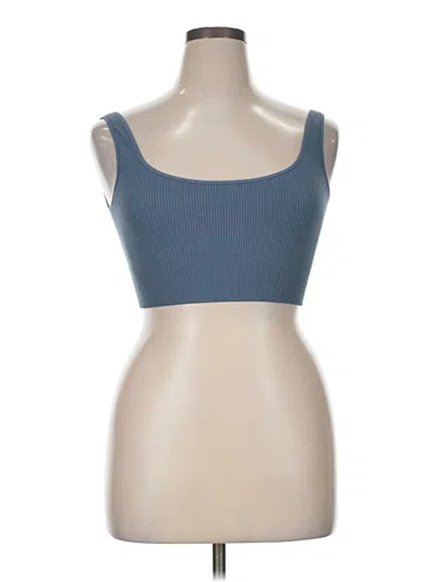 Pre-owned Gap Body Tank Top Blue Strapless Neckline Tops