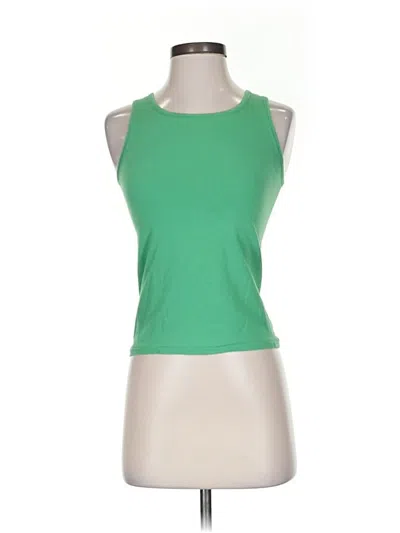 Pre-owned Gap Body Tank Top Green Halter Neckline Tops