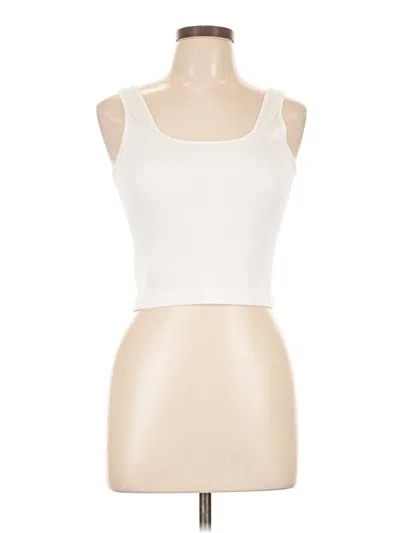 Pre-owned Gap Body Tank Top Ivory Strapless Neckline Tops In White