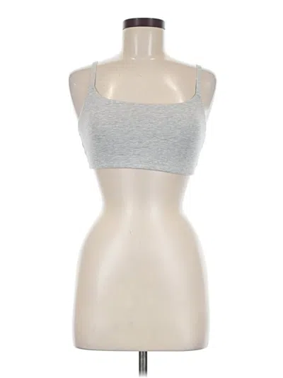 Pre-owned Gap Body Tank Top Silver Strapless Neckline Tops