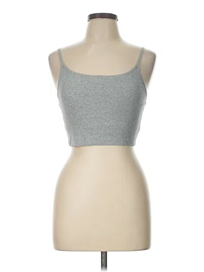Pre-owned Gap Body Tank Top Silver Strapless Neckline Tops