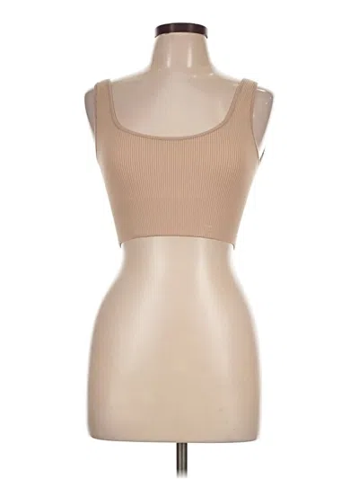 Pre-owned Gap Body Tank Top Tan Strapless Neckline Tops