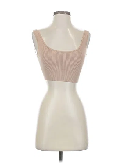 Pre-owned Gap Body Tank Top Tan Strapless Neckline Tops In Brown