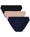 Gap Body Women's 3-pk Bikini Underwear Gpw00274 In Neutral Pink,true Blue,true Black