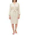 GAP BODY WOMEN'S LONG-SLEEVE RIBBED BELTED ROBE