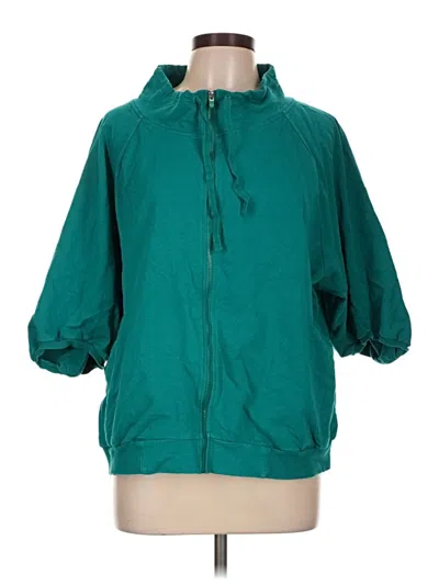 Pre-owned Gap Body Zip Up Hoodie In Teal