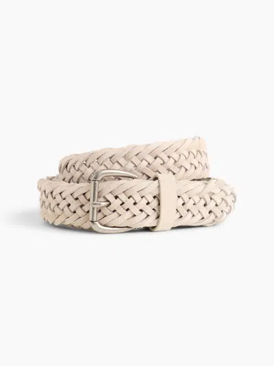 Gap Braided Suede Belt In Cobblestone Beige