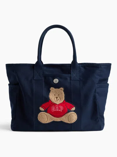 Gap Brannan Bear Canvas Favorite Tote In Tapestry Navy Blue
