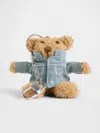 Gap Brannan Bear Denim Jacket Keychain Charm In Blue