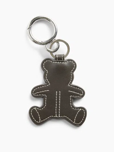 Gap Brannan Bear Vegan Leather Bag Charm In Dark Brown