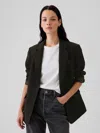 Gap Brushed Twill Relaxed Blazer In Black