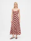 Gap Button-front Cami Maxi Dress In Red