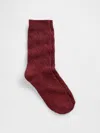 Gap Cable-knit Crew Socks In Burgundy