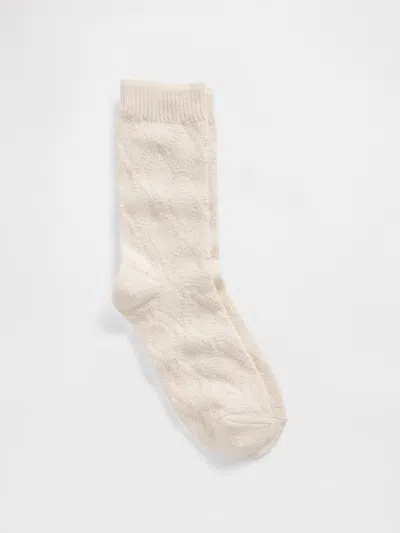 GAP CABLE-KNIT CREW SOCKS