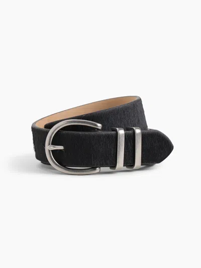 Gap Calf Hair Belt In Black