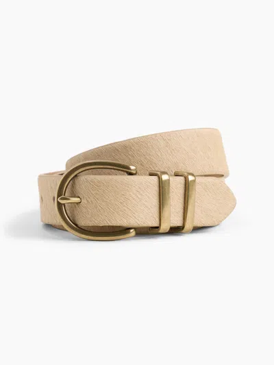 Gap Calf Hair Belt In Natural