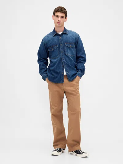 Gap Canvas '90s Loose Carpenter Pants In Blue