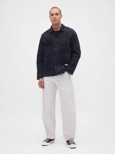 Gap Canvas Barrel Khakis In White