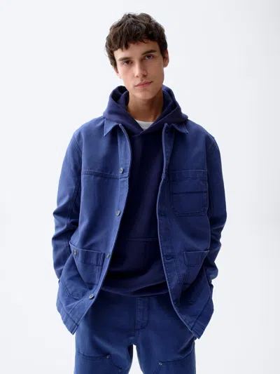 Gap Canvas Chore Jacket In Blue