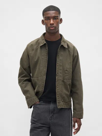 Gap Canvas Denim Chore Jacket In Green
