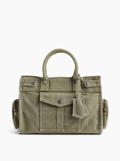 Gap Canvas Five Pocket Satchel In Olive Green