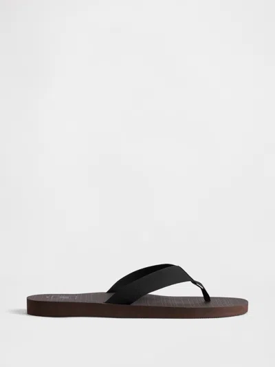 Gap Canvas Flip Flops In Brown