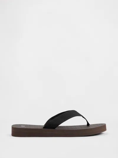 Gap Canvas Platform Flip Flops In Black