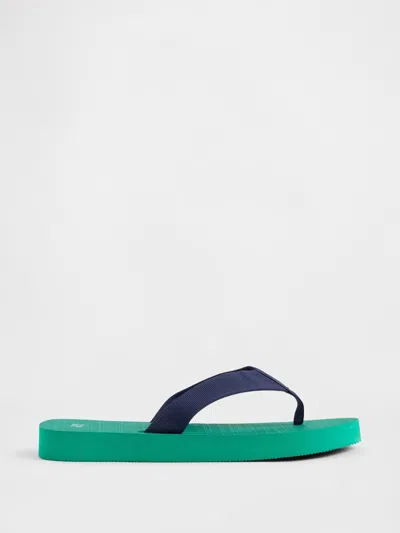 Gap Canvas Platform Flip Flops In Blue