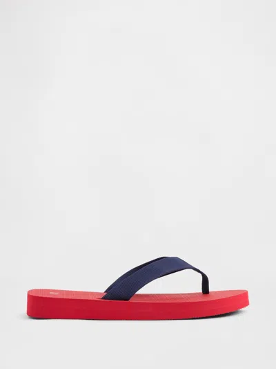 Gap Canvas Platform Flip Flops In Red