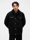 Gap Canvas Puffer Jacket In Black
