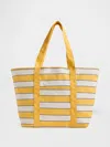 Gap Canvas Stripe Tote Bag In Yellow Stripe