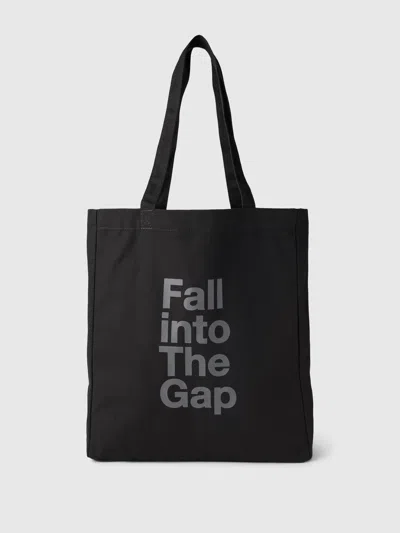 Gap Canvas Tote Bag In Black