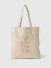 Gap Canvas Tote Bag In Ecru Beige