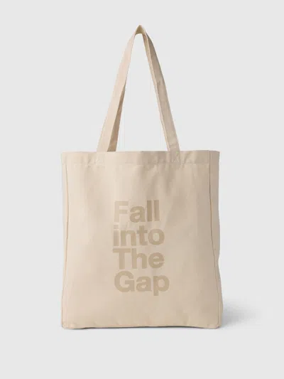Gap Canvas Tote Bag In Ecru Beige
