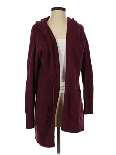 Pre-owned Gap Cardigan Sweater In Burgundy