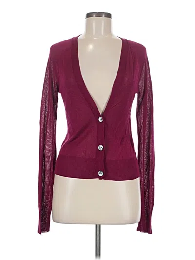 Pre-owned Gap Cardigan Sweater In Burgundy