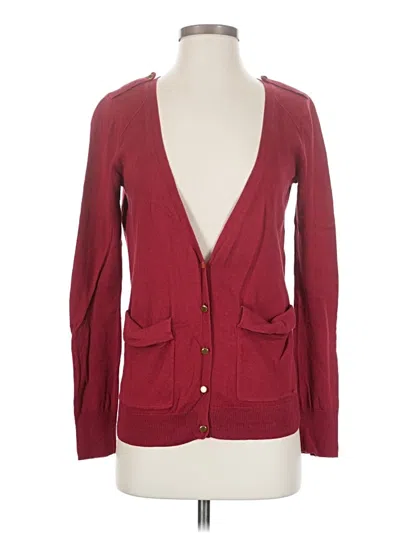 Pre-owned Gap Cardigan Sweater In Burgundy