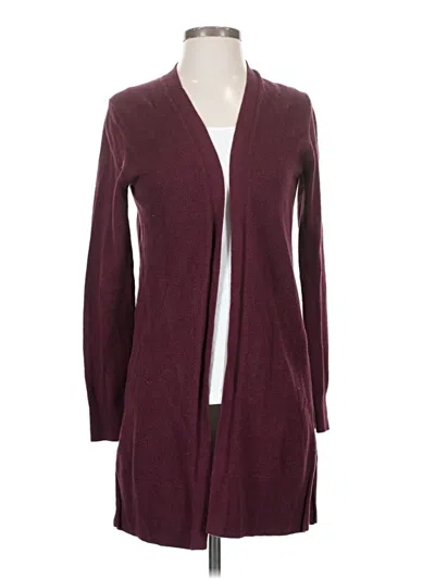 Pre-owned Gap Cardigan Sweater In Burgundy