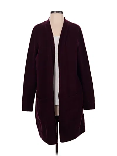 Pre-owned Gap Cardigan Sweater In Burgundy