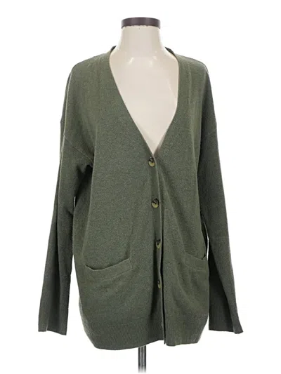 Pre-owned Gap Cardigan Sweater In Green