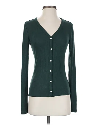 Pre-owned Gap Cardigan Sweater In Green