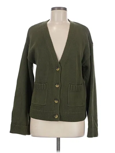 Pre-owned Gap Cardigan Sweater In Green