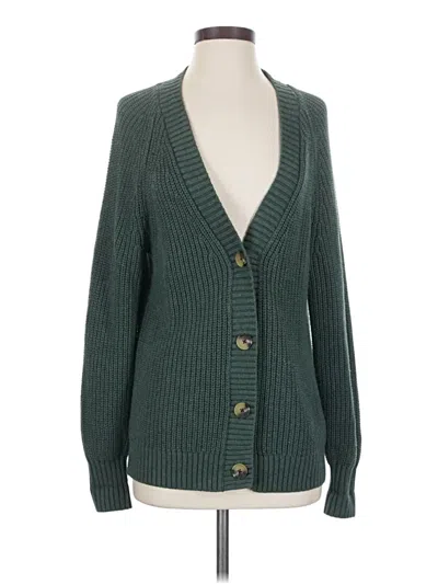 Pre-owned Gap Cardigan Sweater In Green
