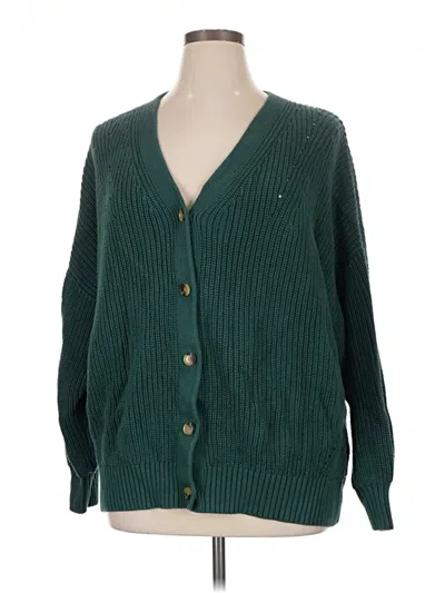 Pre-owned Gap Cardigan Sweater In Green