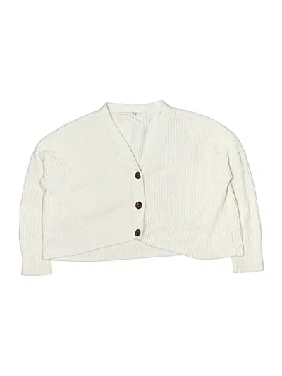 Pre-owned Gap Kids' Cardigan Sweater In White
