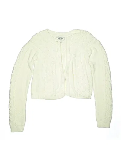 Pre-owned Gap Kids' Cardigan Sweater In White