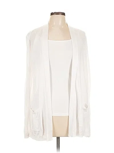 Pre-owned Gap Cardigan Sweater In White