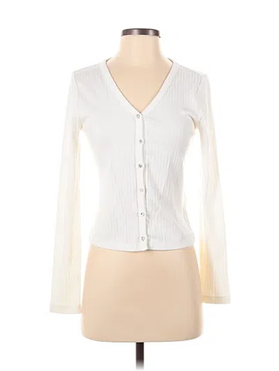 Pre-owned Gap Cardigan Sweater In White